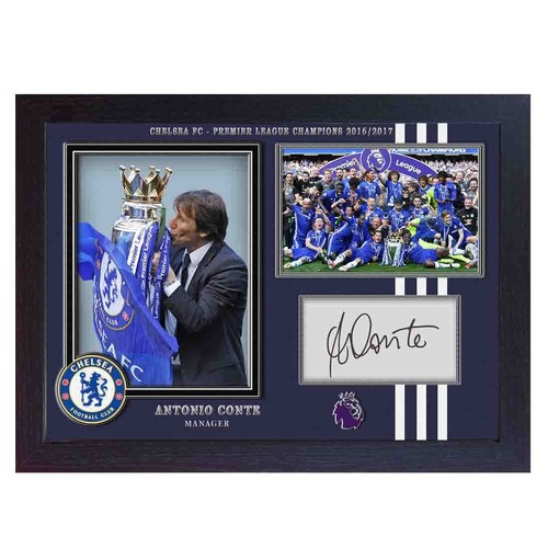 manager Chelsea Antonio Conte signed autograph photo poster print Framed MDF