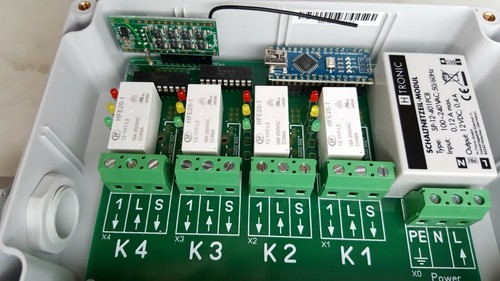 HomeMatic 4-Kanal Aufputz Schalter ähnlich 076796 auf Basis HM-MOD-Re8 NEU TOP!!