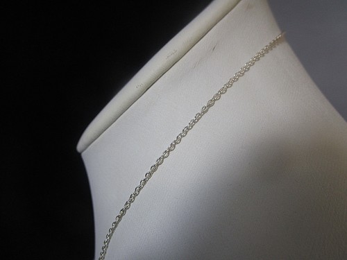 Sterling Silver Necklace With Green Stones 16 Inches Adjustable