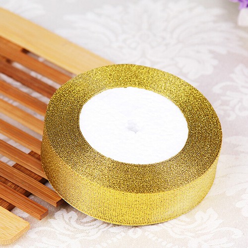 Rollo Oro//Plata Pura Cinta De Organza Fiesta Boda Favor 6-40 mm Jp approx. 22.86 m 25 YD