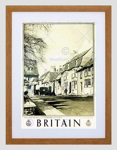 TRAVEL STAMFORD LINCOLNSHIRE ENGLAND BRITAIN VILLAGE TOWN UK ART PRINT B12X7992