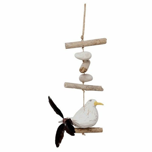 Windspiel Möwe Mobile mit Strandgut Treibhol 1 Möwe Vogel NEU
