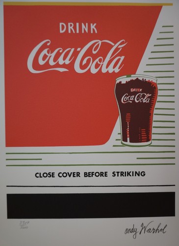 Andy Warhol Coca Cola Lithograph Limited 5000 pcs.