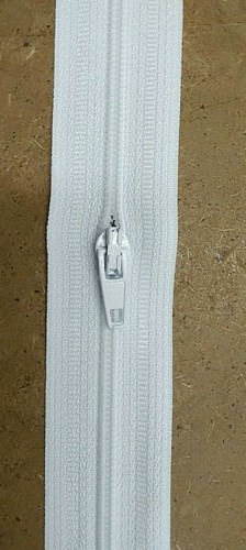 White Zip on a Roll with sliders £1.00 per Half Metre