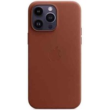 Original Apple iPhone 14 Pro MAX Leder Case Hülle MagSafe in Umbra Braun MAGSFE