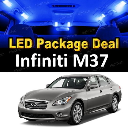 9x Blue LED Lights Interior Package Deal For 2011 2012 2013 Infiniti M37