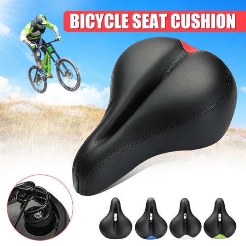 Wide Big Bum Bike Reflector Saddle MTB Road Bicycle Cycling Comfort Seat Gel