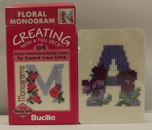 Bucilla Creating With A Full Deck 52 counted cross stitch charts playing cards