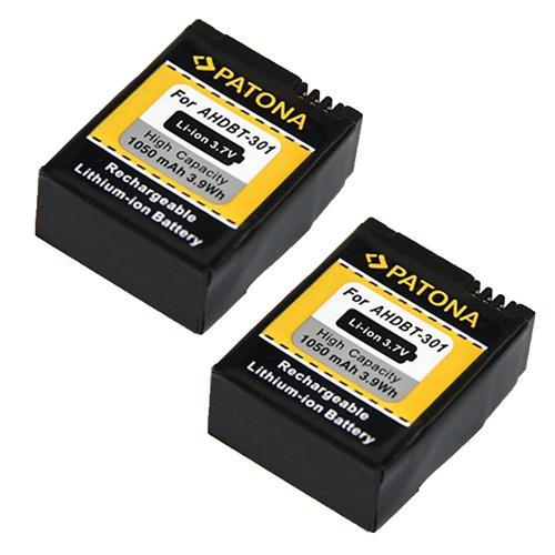 2x Batteria Patona 1050mAh per Gopro HD HERO 3,GOPRO HD HERO 3+