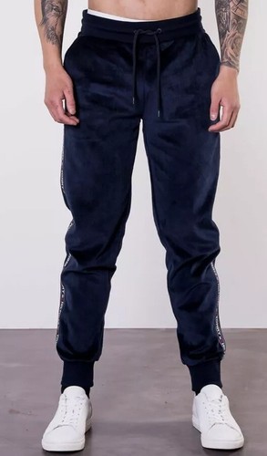 Details about / Tommy Hilfiger Men/'s Lounge Velour Track Pant Jogging Bottoms In Navy Blazer