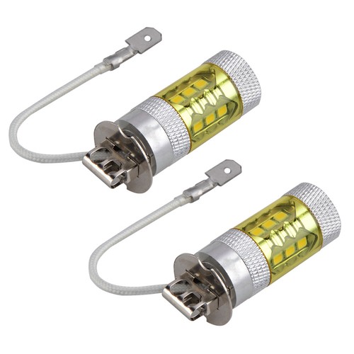 For Porsche 911 Saab 9-3 H3 80W 3000K Yellow LED Fog Driving Lights DRL Bulbs