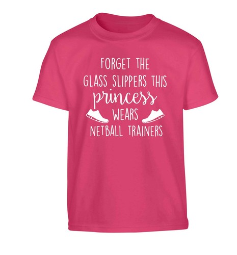 kid/'s t-shirt sport game team net score 5419 princess wears netball trainers