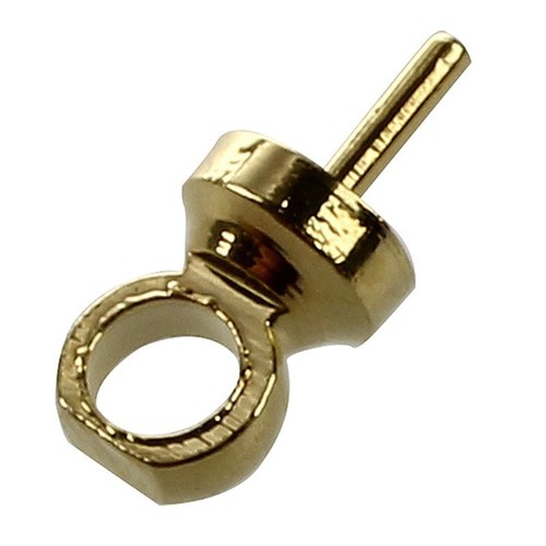 H1Z9 Gold 50 Pcs DIY Bail Pin Pearl Gemstone Cap plate Jewelry Connector