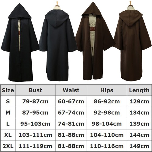 Star Wars Obi-Wan Kenobi Jedi Knight Adult Costume Cloak Suits Cosplay Halloween