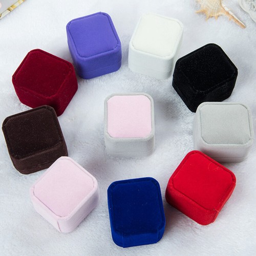 1PC Velvet Earring Ring Necklace Jewelry Gift Boxes Case Box Wedding US