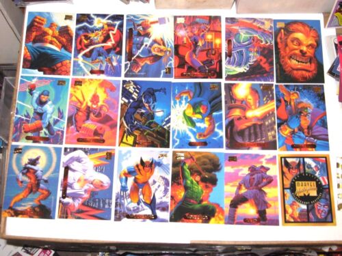1992 1993 1994 obras maestras de Marvel conjuntos completos de tarjeta X-men Joe Jusko Wolverine!