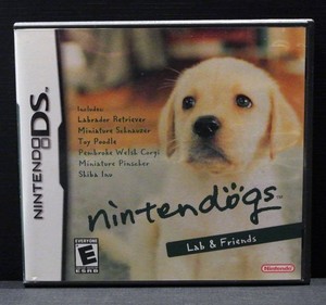 Nintendogs-Lab-Friends-Nintendo-DS-2005-Case-and-2-Inserts-Only