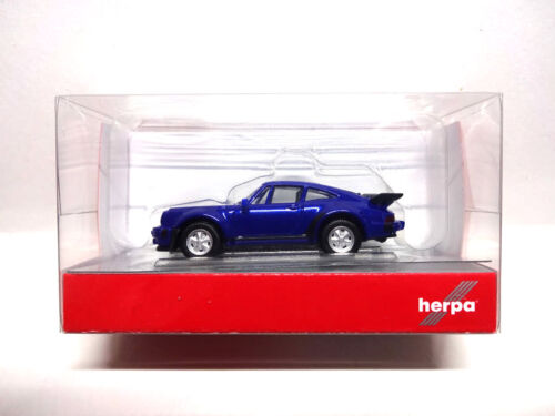 Herpa 030601-002 PORSCHE 911 TURBO BLU METALLIZZATO 1:87 NUOVO