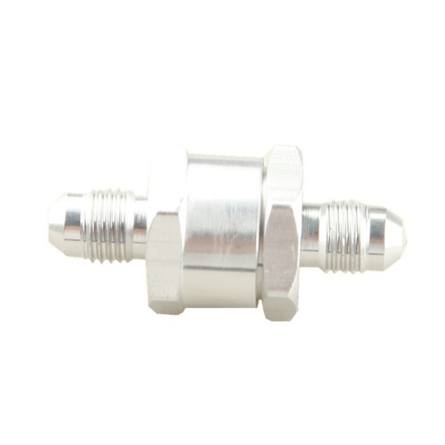 6AN AN-6 Fuel Non Return One Way Check Valve Petrol Diesel Aluminium Silver