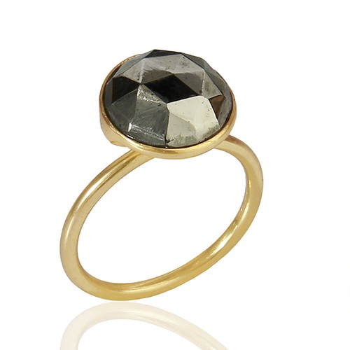 Engagement Women/'s Ring Jewelry Natural Pyrite Gemstone 925 Silver Ring
