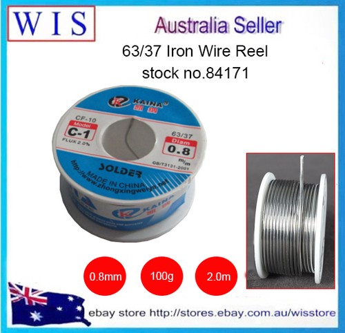 0.8mm 100g63//37 TinLead Solid Rosin Core Flux Solder Soldering Wire Roll Welding