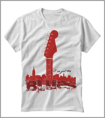 T-SHIRT UOMO I/'M GET THE BLUES CHITARRA GEN0341