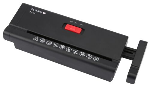 SU CESTINO DISTRUGGI DOCUMENTI OLYMPIA PERSONAL SHREDDER PS 16 COLORE NERO REG