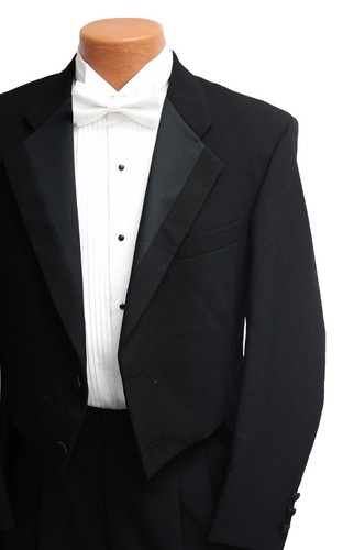 Black Tuxedo Tailcoat Perry Ellis Southbridge Penguin Tails Mardi Gras Costume