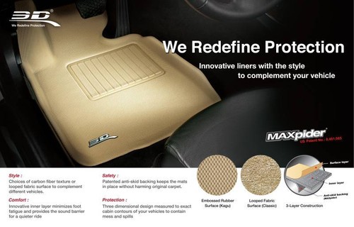 3D MAXpider 2011-2017 Bmw X3 2015-2018 X4 Kagu 1st Row Carbon Fiberb Floor Mat