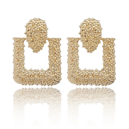 Cn /_ Géométrique Tressée Carré Oreille Gouttes Femmes Boucles D/'Oreilles