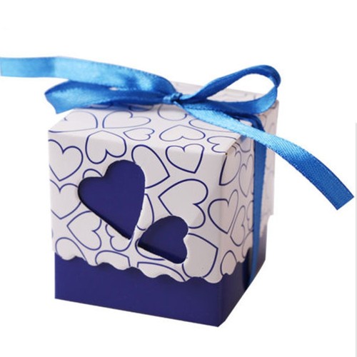 50 Pcs//set Love Favor Ribbon Gift Box Candy Boxes Wedding Party Holiday Decors