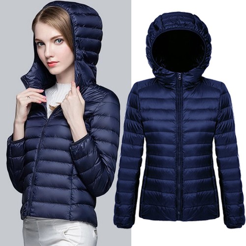 Winter Womens Hooded Coat zipper Trench Jacket Parka Outwear Overcoat US Newly