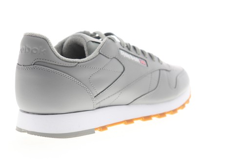 Reebok Classic Leather MU DV7172 Mens Gray Casual Lace Up Low Top Sneakers Shoes