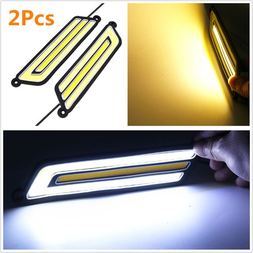 2X COB Flexible DRL Car LED Daytime Running Light Brake Light DC 12V Waterproof