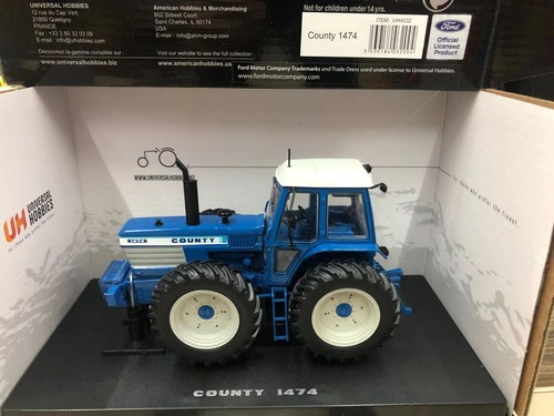 Blue TRACTOR 1//32 UNIVERSAL HOBBIES UH4032 Ford County 1474