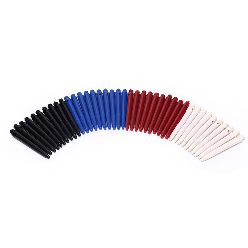 50pcs 4 Color blue//red//black//white nylon Darts Shafts 2BA Thread Dart 45mm Lz