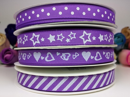 3//8 /" Pois étoiles coeurs /& stripes grosgrain ribbon 3 mètres coupés 10mm