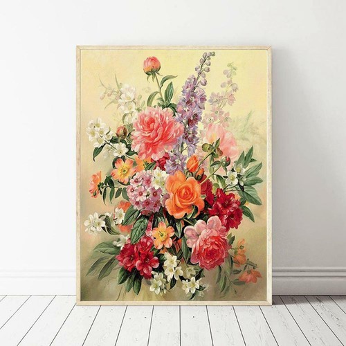 5D DIY Full Drill Square Diamond Painting Warm Flowers Cross Stitch House Decor