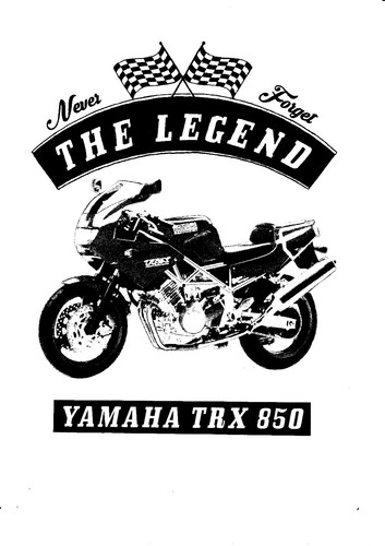 T-Shirt,Yamaha TRX 850,Motorrad,Bike,Oldtimer,Youngtimer