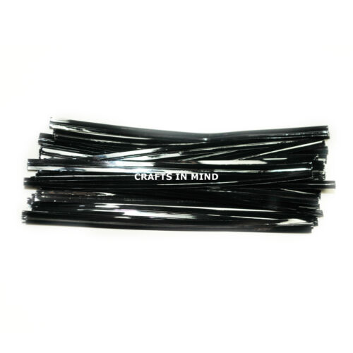 Coloured Metallic Twist Ties 10cm for Cone Cellophane Bags Party//Cake 4 inch UK