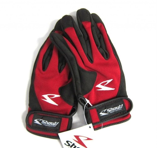 Shout 15-JG Gloves Jigging Short Fine Mesh Red Size LL 8086