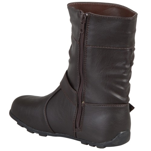 Journee Kids Girl/'s Slouchy Accent Mid-calf Boots