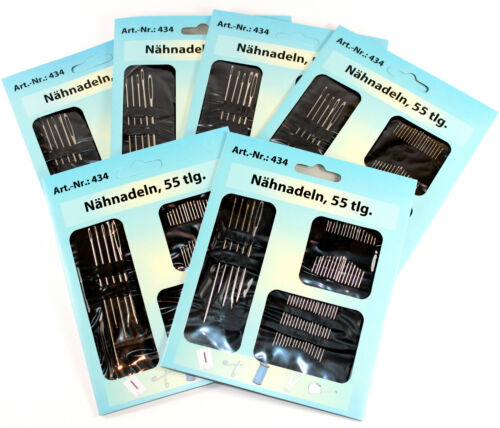 Nadeln Sticknadeln Wundernadeln Stopfnadeln Nähnadel 434 Nähnadeln 12 x 55-tlg