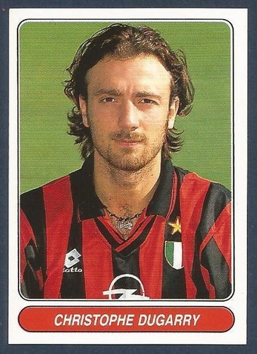 #099-AC MILAN /& FRANCE-CHRISTOPHE DUGARRY PANINI EUROPEAN FOOTBALL STARS 1997