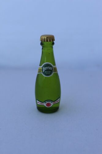 Perrier SPARKLING MINERAL WATER Miniature 2 1//2 inch Green Glass Bottle