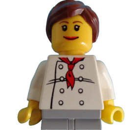 2009 Lego Minifigure chef019 Chef Woman from set 7641 973PX4C01
