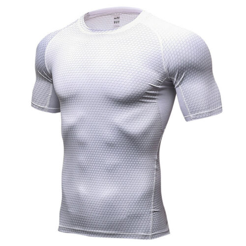 Mens Compression Under Skin Base Layer Tight Tank Tops Sports Running T-Shirts