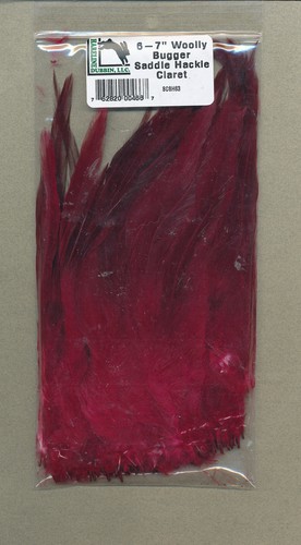claret SCSH63 Wooly bugger saddle hackle 6-7 in