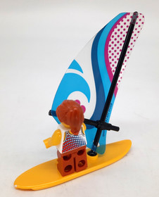 Lego Wind Surfer cty0237 with Surfboard & Sail, Lego City Set 4644 Female Surfer