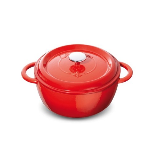 FONTIGNAC 40511-324-0 24 cm fonte français four cocotte avec couvercle rouge